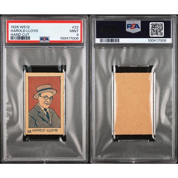 1926 W512 Harold Lloyd PSA 9, Second Highest Grade Tobacco Card Strip Card - Picture 3 of 4